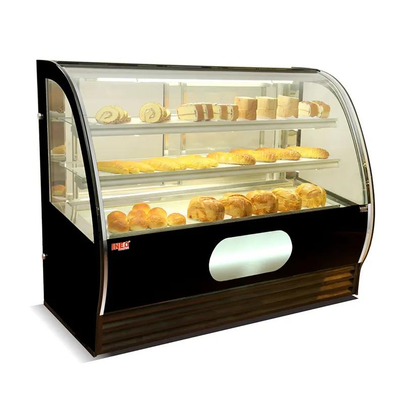 वाणिज्यिक रेफ्रिजरेटर बेकरी प्रदर्शन फैशनेबल सभी-ग्लास डिजाइन केक शोकेस चिलर