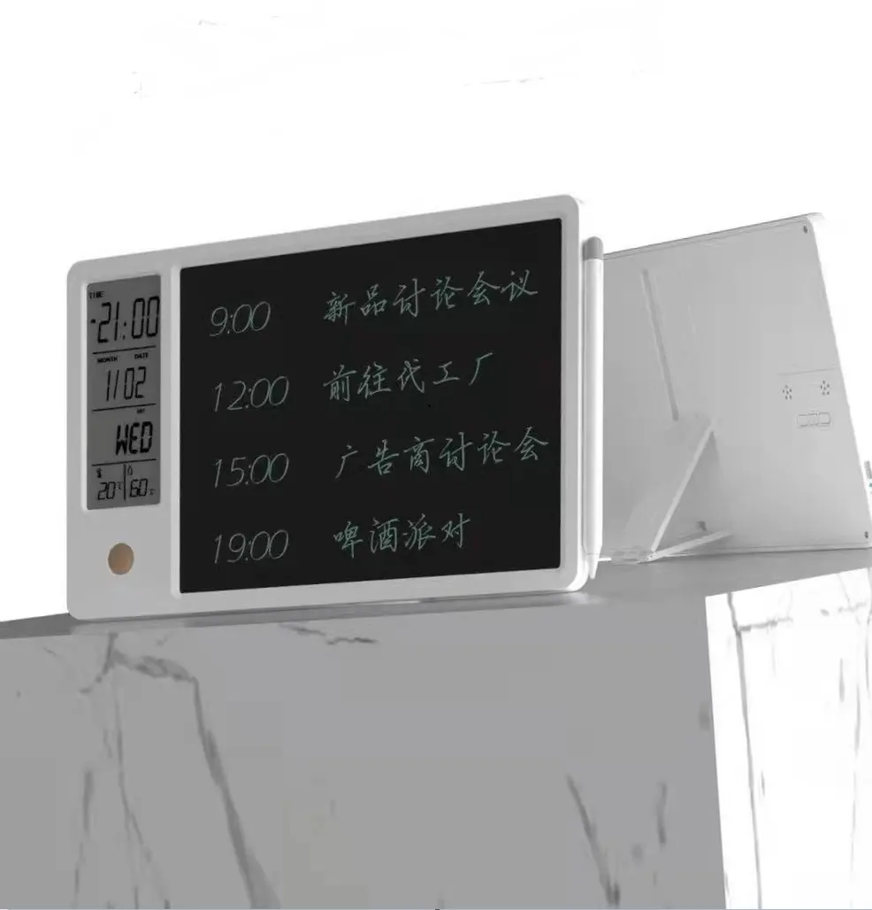 הגעה חדשה 10 אינץ ציור לוח עם שעון לוח שנה LCD חכם כתיבה סט לוח עבור בתי ספר משרדים פנקס אלקטרוני