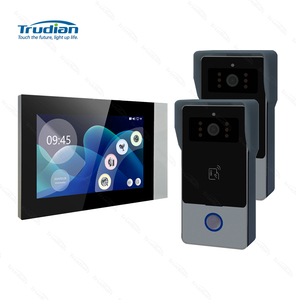 Trudian 7 ''1 interior 2 estación exterior videoportero mejor 2 sistema de intercomunicación remoto con cable para Villa Video Monitor IP intercomunicador - Product Image 1