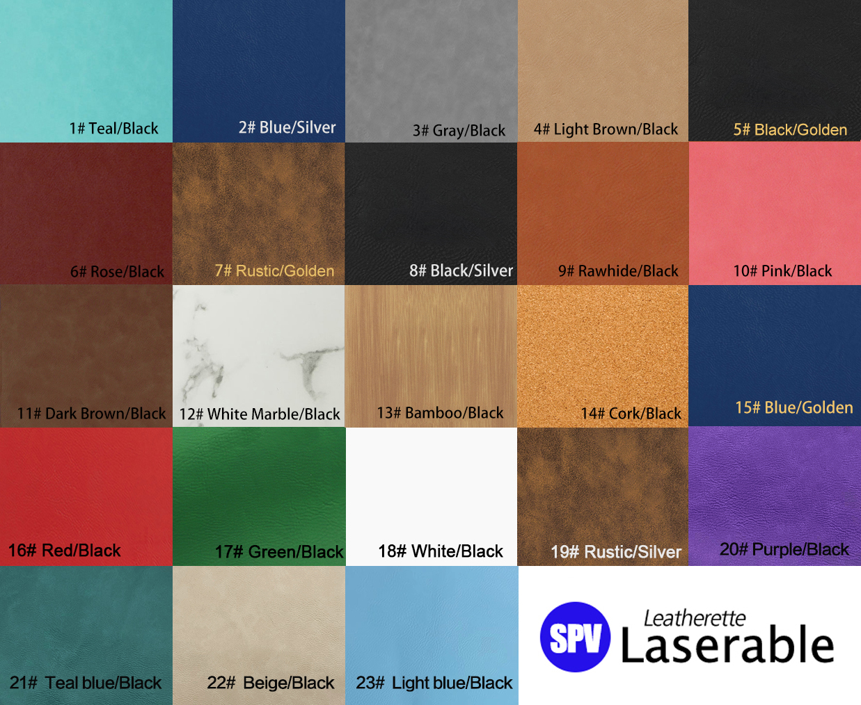 Laissez le numéro de couleur dont vous avez besoin