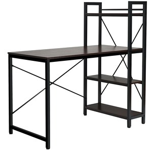 Mesa de comedor rectangular estilo industrial moderno Escritorio de ordenador de oficina contemporáneo - Product Image 5