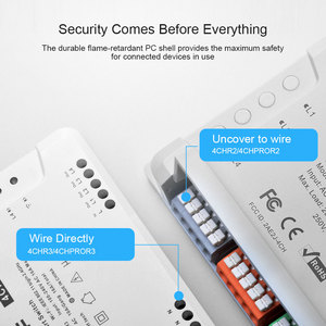 Sonoff 4CH <strong>R3</strong> 4 Multi-channel Intelligent WiFi Switch Wireless <strong>Remote</strong> Control DIY Automation Domotic Works with Alexa Google - Product Image 5