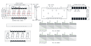 Benutzer definierte hochwertige 0,20/0,30/0,36/0,56 Zoll 5-stellige 7-Segment-LED-Anzeige für die Heim anwendung des Digitaluhr-Timers