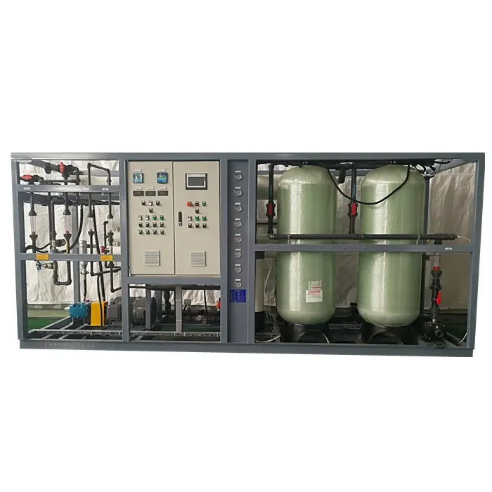 Ucuz fiyat ile 15TPH entegre çift geçiş RO DI su arıtma makineleri desalinasyon sistemleri