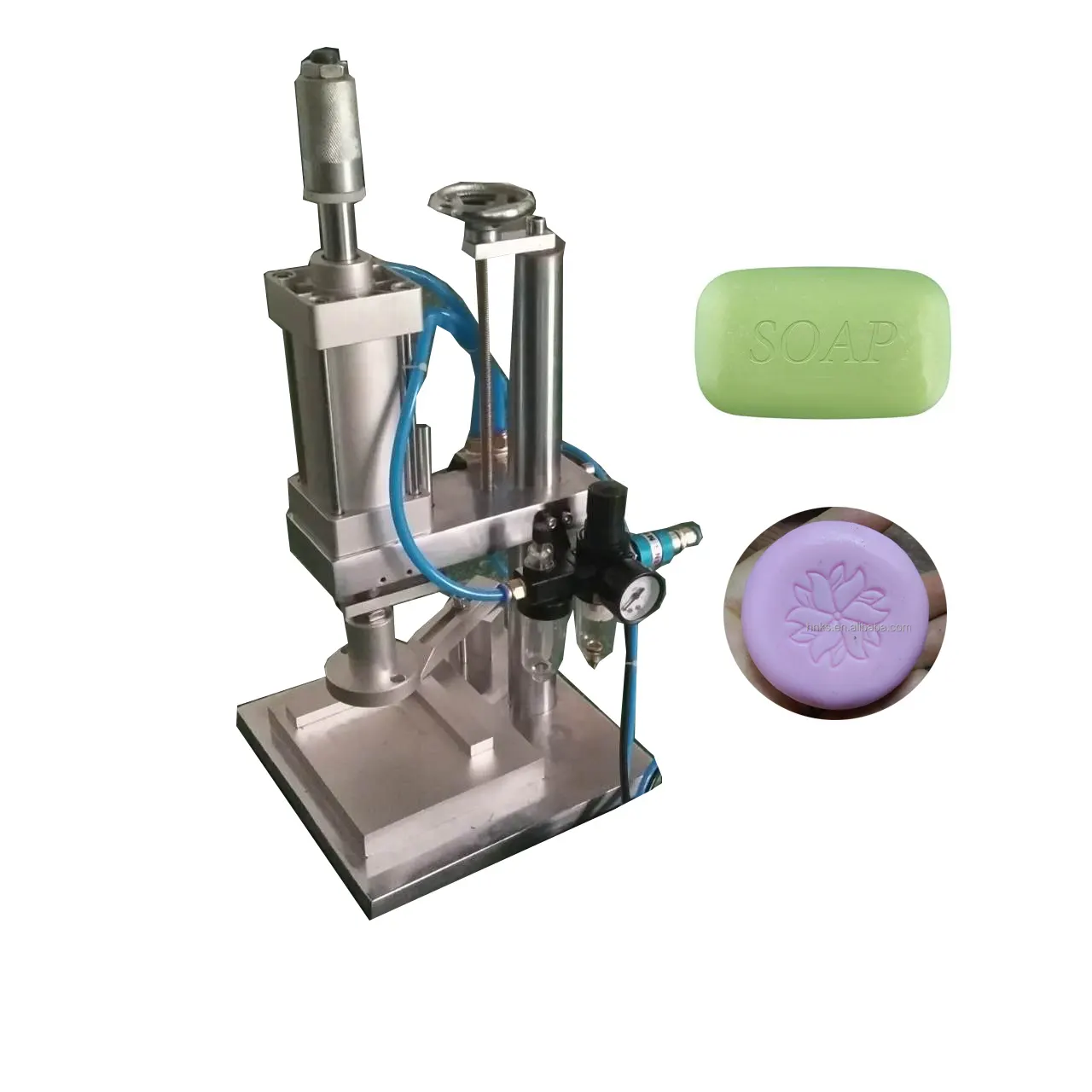 Kaliteli pnömatik sabun basın şekillendirme makinesi için banyo sabunu manuel sabun Stamper aracı makinesi yazıcı ile ucuz fiyat