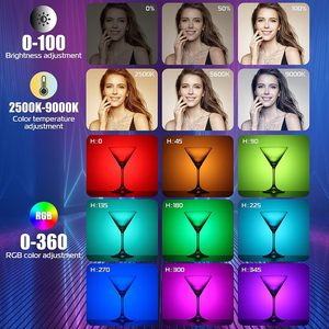 Ulanzi אני-אור כף יד אור מקל RGB Led וידאו אור 2500-<span class=keywords><strong>9000K</strong></span> צילום Rgb קרח צינור עבור youtube חי
