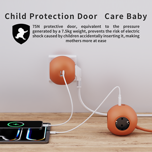 New <strong>Design</strong> Multi Outlets PD25W Fast Charging Eu Spherical <strong>Socket</strong> <strong>Extension</strong> Cable with USB C Power Strip <strong>Socket</strong> Eu with Usb - Product Image 4