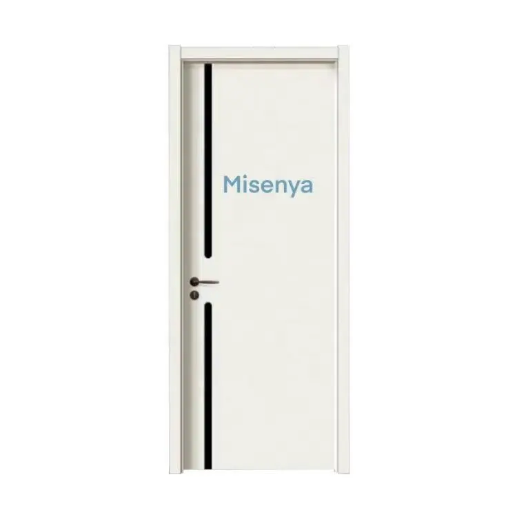 Misenya กรอบไม้ภายในประตูห้องนอนสีวอลนัท prehung สำหรับอเมริกา