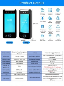 Waterproof Biometric Face Recognition Fingerprint Time Clock Attendance Access Control Machine