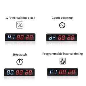 Hersteller Multiple Fitness Mode 2,3 Zoll <span class=keywords><strong>Digital</strong></span> Countdown Workout Clock Tragbarer LED-Intervall-<span class=keywords><strong>Timer</strong></span> für das Heim training im Fitness studio