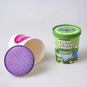 Customizable 16oz 32oz Printed Disposable Ice Cream Paper <strong>Cup</strong> with Paper and pp Lids Spoon Pint <strong>Quart</strong> Paper <strong>Cup</strong> - Product Image 3