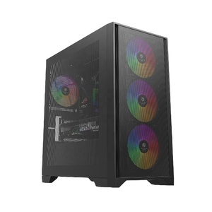 JNP Großhandel Beliebte Design Gamer CPU Schrank Fälle & Türme Matx Desktop USB 2.0 Gehärtetes Glas PC <span class=keywords><strong>Computer</strong></span> Gaming Fall