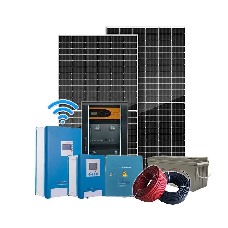 Sistema di energia solare completo Kit solare ibrido sistema di energia solare 1kw 3kw 4kw 6 Kw 8kw sistema di energia solare con batteria