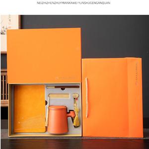 Iş hediye seti özel Logo pratik doldurulabilir kurumsal aktivite hediye defter ile seramik fincan ve sürücü flaş 5 In1 Set - Product Image 6