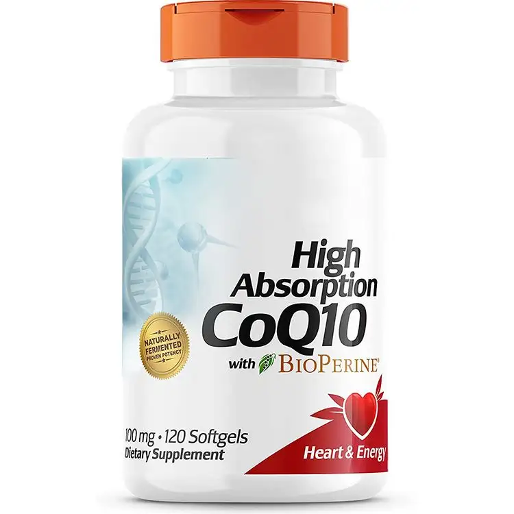 Buen mejor suplemento Bioperine Sin gluten Fermentado naturalmente Salud del corazón Producción de energía Cápsulas de Coq10 de alta absorción