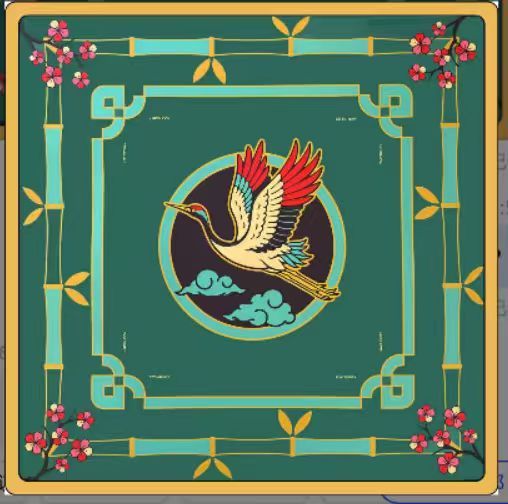 green mahjong mat