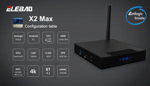 Dispositivo de TV inteligente X2 Max, decodificador con Android 8,1, 4GB de RAM + 32GB de ROM, cuatro núcleos, 2,4 GHz, compatible con BT 4,1/WiFi/3D/4 K/H.265 - Product Image 4