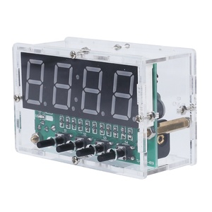 4Bit Digitaler Wecker DIY Elektronisches Kit Datum Uhrzeit Temperatur anzeige Rote Farbe Automatische Helligkeit Löt praxis einstellen - Product Image 1