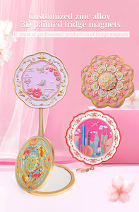 Thủy Tinh Cá nhân phòng tắm kim loại nhỏ gọn gương hiện đại tối giản Túi trang điểm thiết yếu - Product Image 5