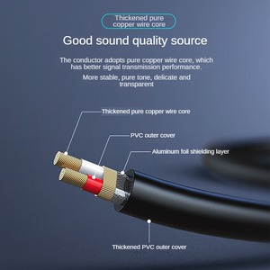 Speaker Audio Cable 3.5mm to Double 6.5mm Aux Cable 2 <strong>Mono</strong> 6.35 <strong>Jack</strong> to <strong>3.5</strong> Male for Phone to Mixer Amplifier 6.5 Adapter - Product Image 5