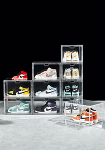 Stackable rõ ràng Sneaker lưu trữ Organizer từ giày hiển thị trường hợp <span class=keywords><strong>Acrylic</strong></span> Hộp cho giày - Product Image 3