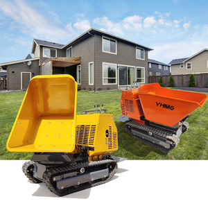 ¡Envío gratuito! Euro5 13.5hp Motor diésel con orugas Mini Dumper Cargador frontal con bomba giratoria de 270 grados Carga automática para 1200kg