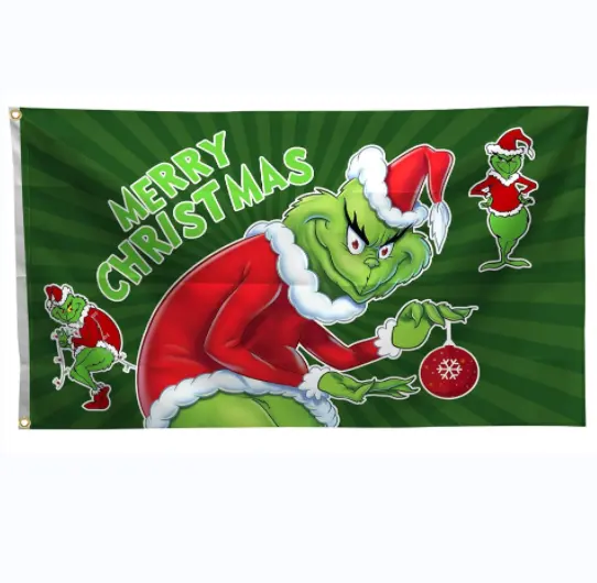 Bandeira decorativa dos doces do Feliz Natal 3x5 pés do divertimento bandeira jardim pátio decorativo para o uso interno e exterior
