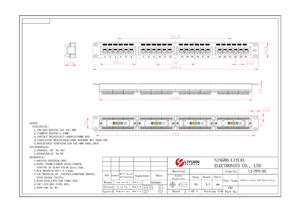クローネ & 110デュアルIDC Cat5e 19 ''UTP 24ポートパッチパネルネットワーク用クローネ & 110デュアルIDC Cat5e Cat6 Cat6a - Product Image 6