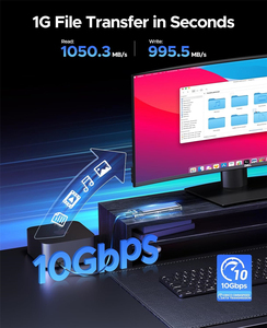 Şeffaf M.2 NVMe SSD muhafaza USB tip C USB3.2 usb10 Gbps harici katı hal sürücü muhafaza PCI-E M2 m-anahtar HDD durumda - Product Image 2
