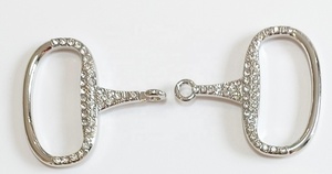 Miễn Phí Khắc Logo Không Có Moq 1.5 Inch 3.8Cm Lấp Lánh Rhinestone <span class=keywords><strong>Snaffle</strong></span> <span class=keywords><strong>Bit</strong></span> Khóa <span class=keywords><strong>Bit</strong></span> Khóa Với Thanh Trượt Cưỡi Ngựa Vành Đai - Product Image 5