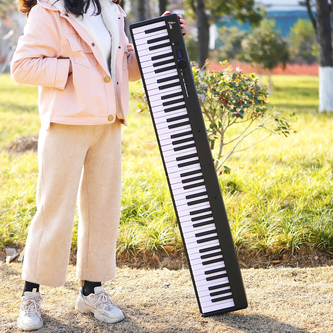 SLADE-instrumento de música digital, teclado electrónico de piano de empalme plegable portátil, 88 teclas, blanco y negro, gran oferta, venta al por mayor