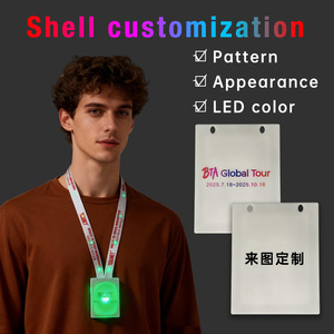 2025 Sản Phẩm Mới Phổ Biến Ánh Sáng <span class=keywords><strong>LED</strong></span> Nhân Viên Tên Huy Hiệu <span class=keywords><strong>LED</strong></span> Sáng Huy Hiệu Thanh Ktv Sáng Tạo Treo Thẻ Sáng Huy Hiệu Ngực - Product Image 2