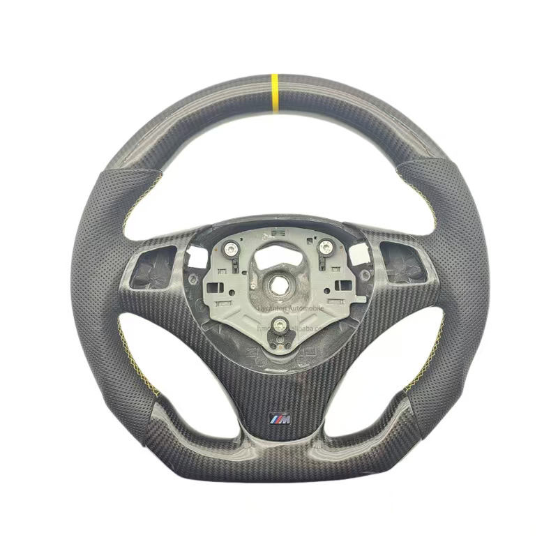 carbon fiber+perforated leather+yellow stripe+without hole