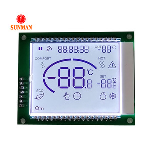 LCD-Bildschirm Herstellung benutzer definierte Mono tn fstn va schwarz Polarisator Film 7 Segment Display Thermostat LCD - Product Image 1