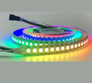 แถบไฟ LED พิกเซล DC5V WS2812 30/60D/เมตรสามารถตั้งโปรแกรมได้แถบไฟ RGB แบบสมาร์ทสามารถระบุที่อยู่ได้ SMD5050แบบแยก - Product Image 3