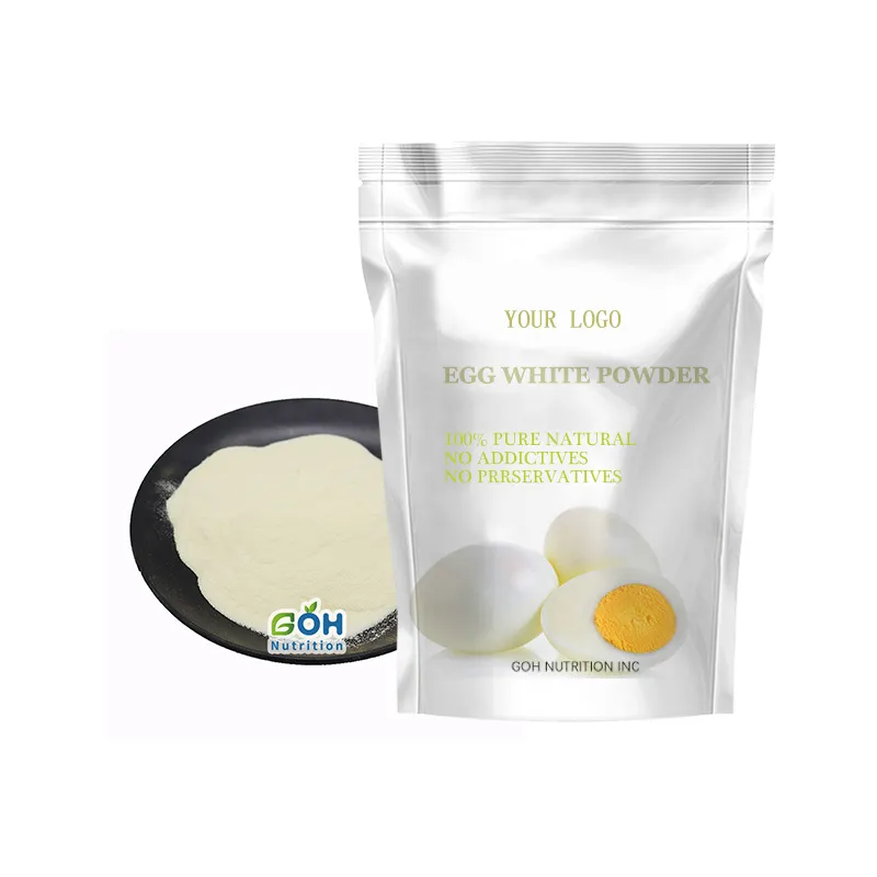 GOH Fabricante Fornecimento Alta Qualidade Food Grade Egg Albumen Protein Powder 99% Egg White Powder