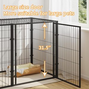 ZMaker katlanabilir Metal köpek sandık ağır Pet köpek kafesi evcil hayvan kulubesi küçük orta büyük köpekler için - Product Image 3