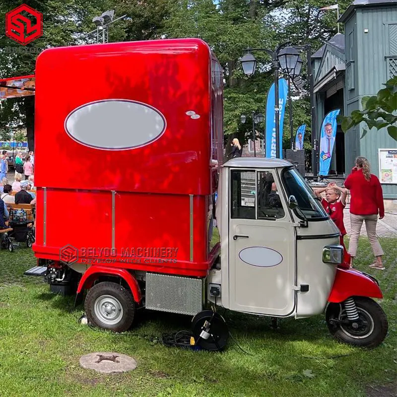 Belyoo, индивидуальная корзина для мороженого, пиццы, барбекю, корзина для еды, Электрический трехколесный велосипед, кофейный грузовик, купить мобильный фургон для еды с полностью оборудованной кухней