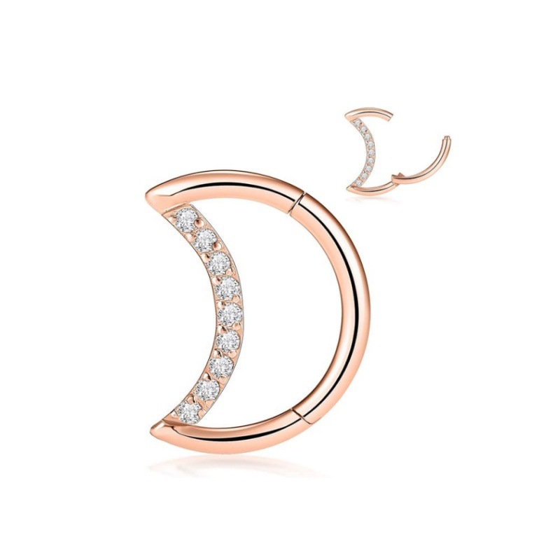 Rose gold set with zircon
