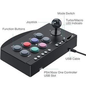 PXN 0082 PC/PS3/PS4/XBOX ONEおよびシリーズ/スイッチ用の人気のある8ウェイ有線アーケードジョイスティックゲームパッド (ターボおよびマルコアーケードスティック) - Product Image 2