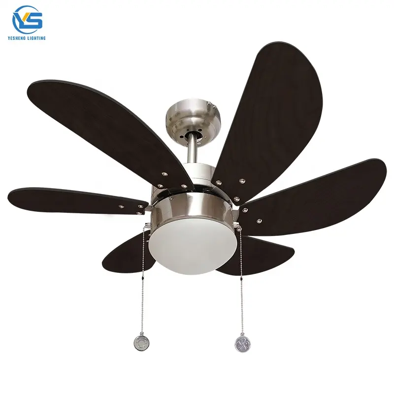 C001 Ventiladores de teto com motor CA leve de 33,5 polegadas 220v 6 lâminas de mdf