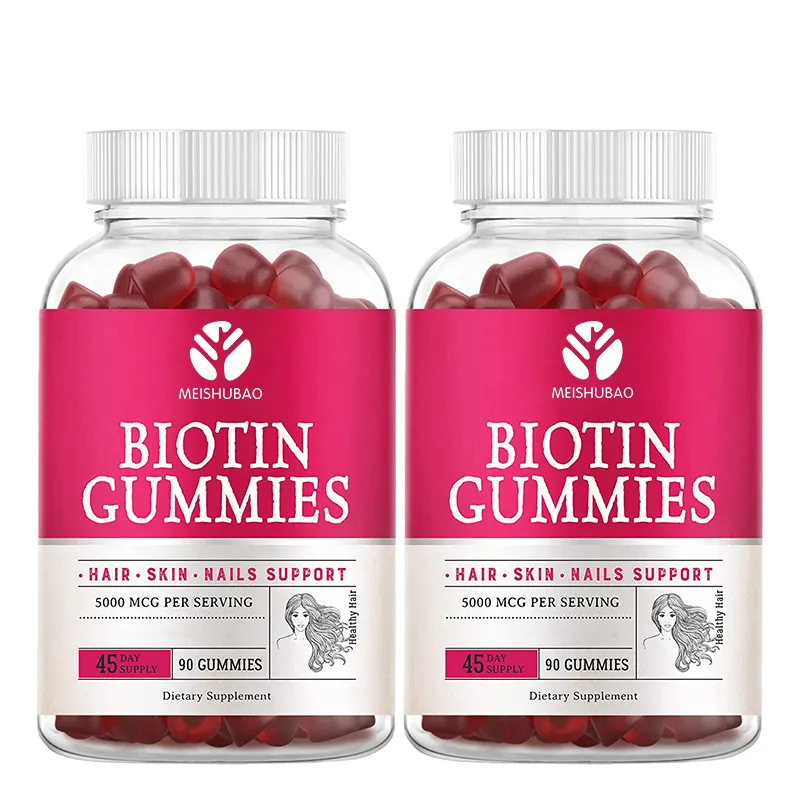 Gummies per unghie in pelle naturale per capelli zinco vitamina A, caramelle gommose alla biotina B6 capelli sani vegani vitamina gommosa