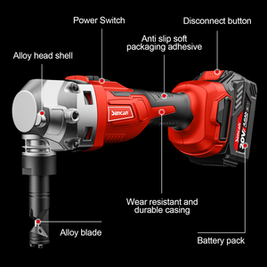 قاطع معادن لاسلكي 16 قياس لقطع الصفائح المعدنية بسرعة 1900 دورة في الدقيقة مع محرك بدون فرش وشفرات قابلة للاستبدال لقطع الألومنيوم والفولاذ المقاوم للصدأ - Product Image 5