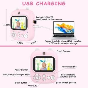 YYTech P2 2.4 inç Mini anında kamera 12 MP/1080 P HD dijital 3-12 yaş arası çocuklar için baskı kağıdı ile mükemmel hediye yıl - Product Image 3