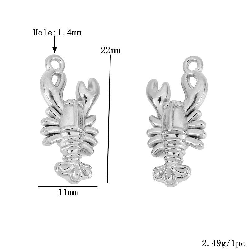 Homard 3D couleur acier