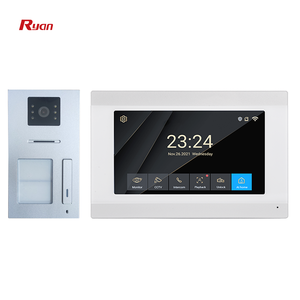 Intercomunicador de puerta inteligente, sistema de intercomunicación con wifi, 4 botones, 2 cables, para multi apartamentos - Product Image 1