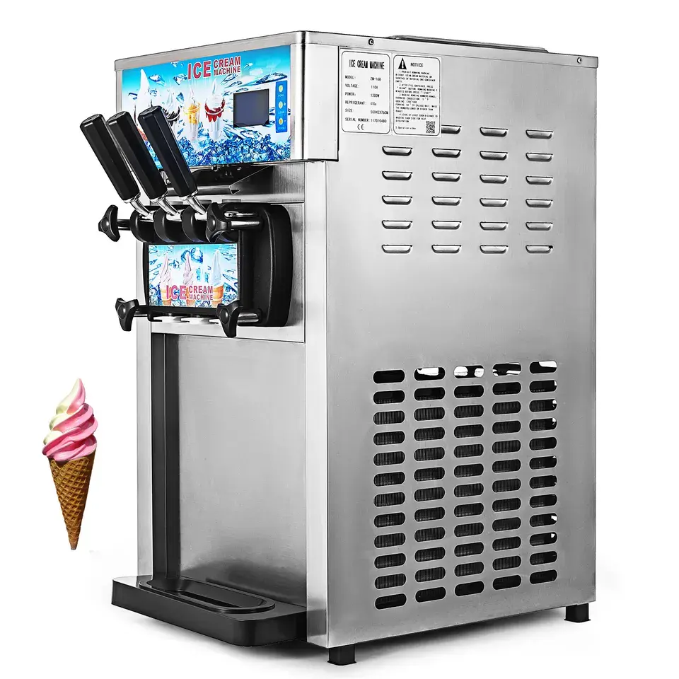 Gran oferta, máquina comercial de helados, máquina de helados de servicio suave, máquina de congelador continuo, máquina de helados de helado