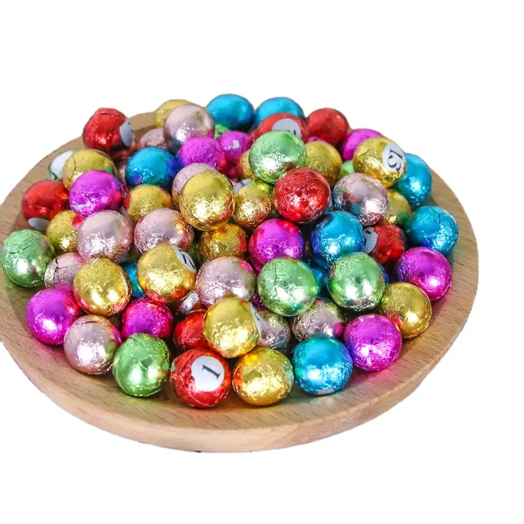 Penjualan laris coklat bentuk bola bowling warna-warni coklat jumlah besar anak-anak makanan ringan memori Anak Bahagia