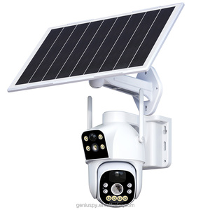 Camhipro Cámara de batería solar Pan Tilt PTZ con doble lente de baja potencia 4MP Wi-Fi/ 4G Domo inalámbrico con alarma de detección de movimiento PIR dual - Product Image 2