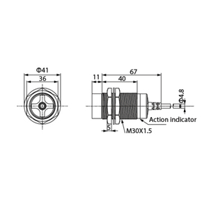 CNTD CMY30-15 Series NPN Inductive <strong>Proximity</strong> <strong>Sensor</strong> Long Distance Cylindrical Type <strong>Analog</strong> Resistive IP65 Protection Grade
